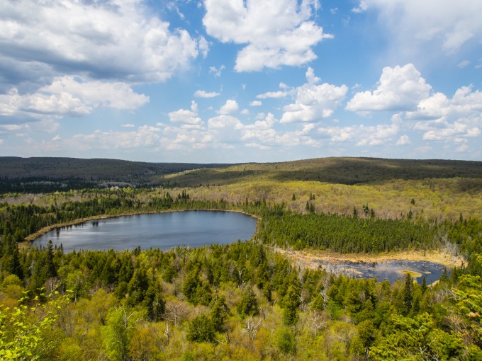 Oberg Lake viewed from one of the last overlooks on the trail.