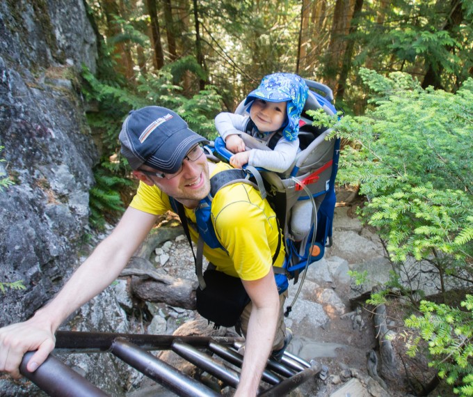 Bobby and Jack easily navigated the ladders that assisted in making the hike a bit easier. 