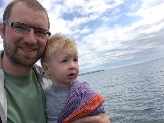 Jack and Daddy enjoying the ferry ride! This kid learned to say, "Boat" while on this trip!
