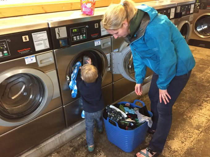 Helping Mom with laundry!