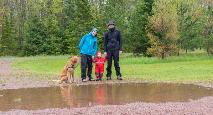 Family puddle jumping time!