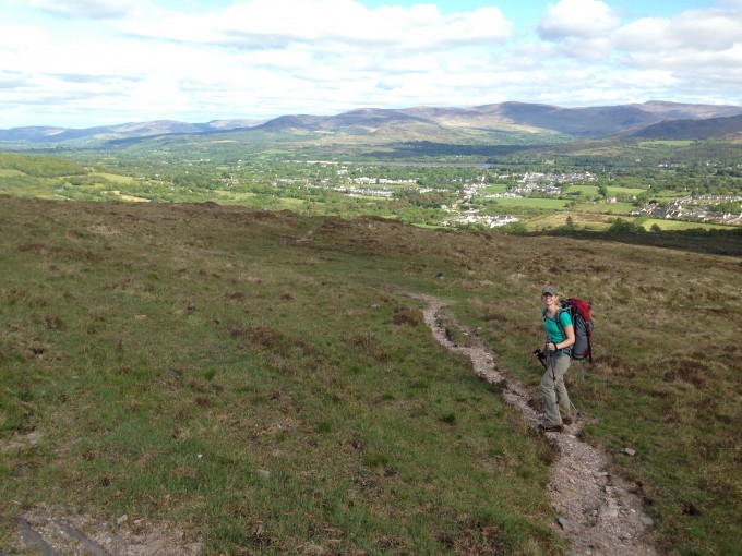 Hiking down to Kenmare